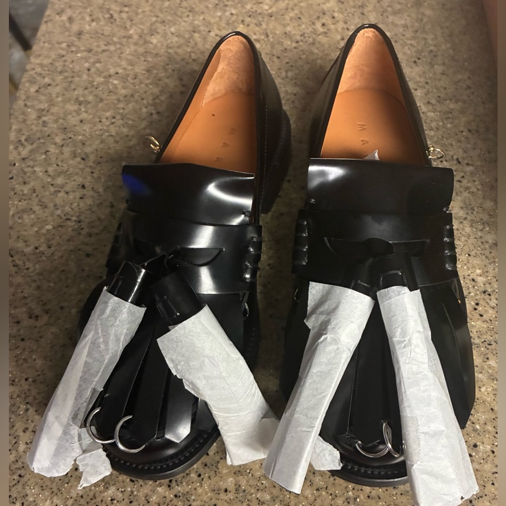 Brand New Marni Women’s  Black Loafers. Size 37